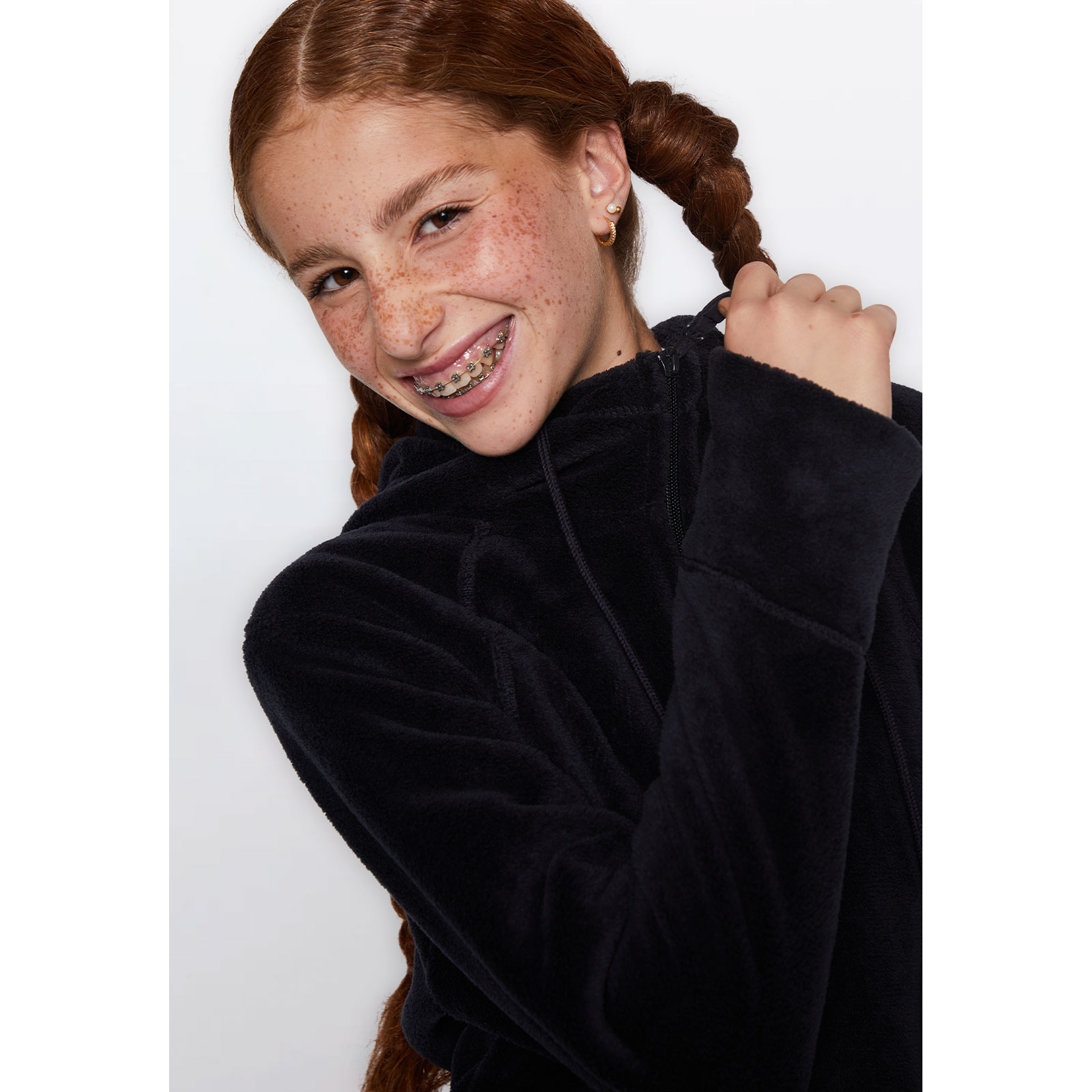 Polerón Niña Peludo Escolar Azul Familyshop 4