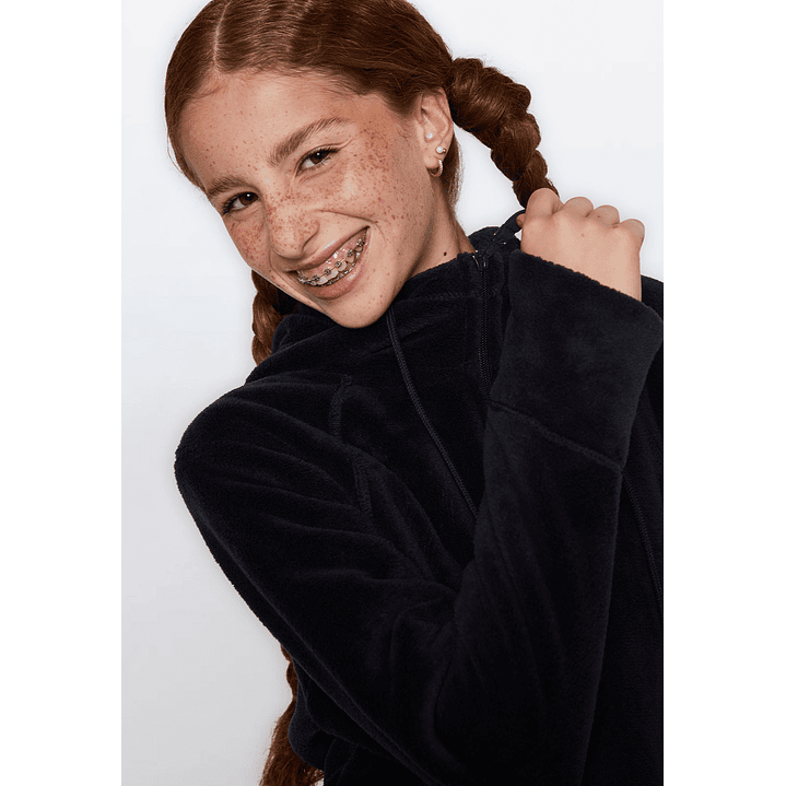 Polerón Niña Peludo Escolar Azul Familyshop 4