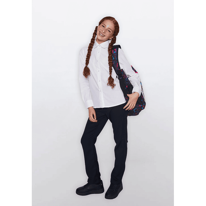 Pantalón Niña Básico Escolar Azul Familyshop 2