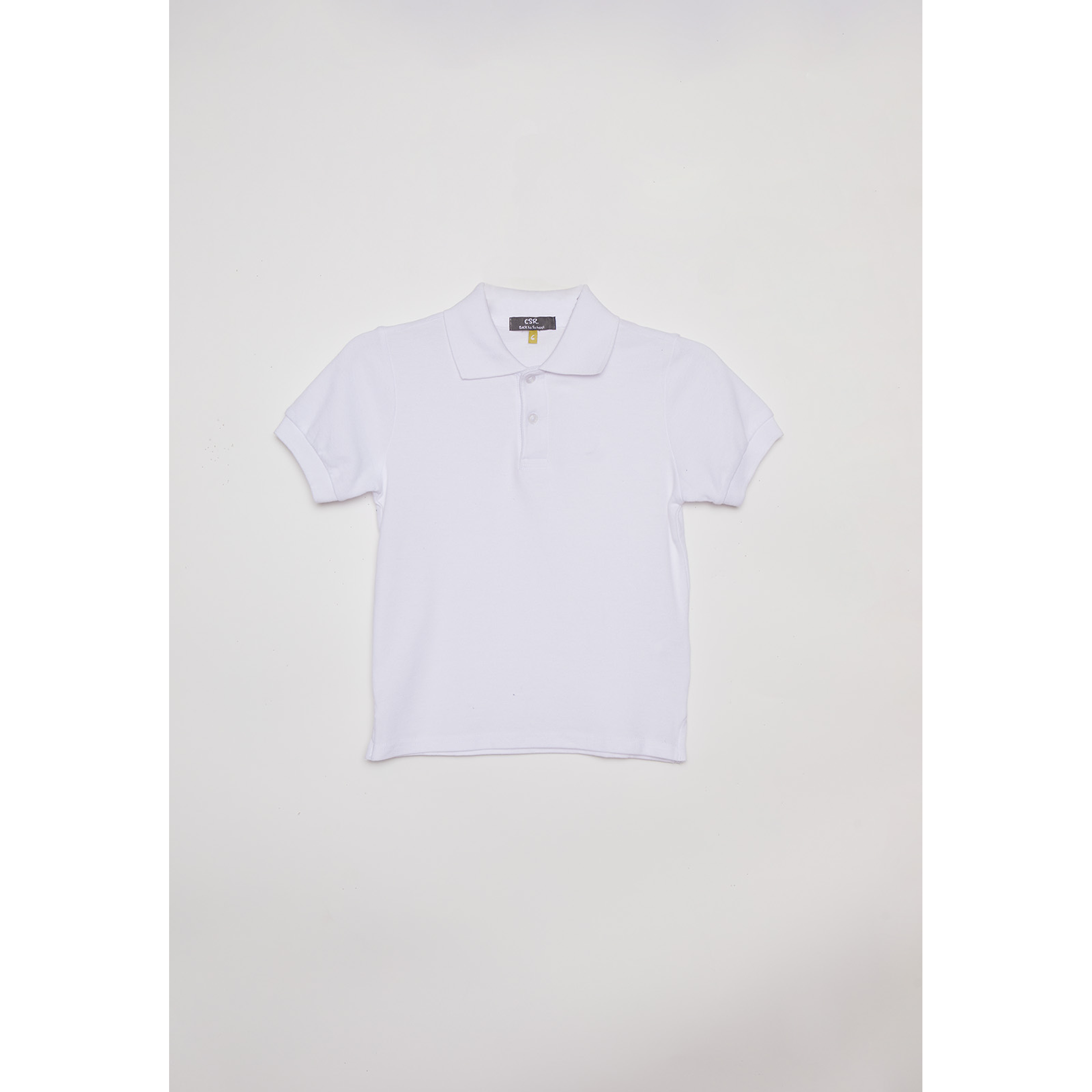 Polera Unisex Pique Escolar Blanco Familyshop 3