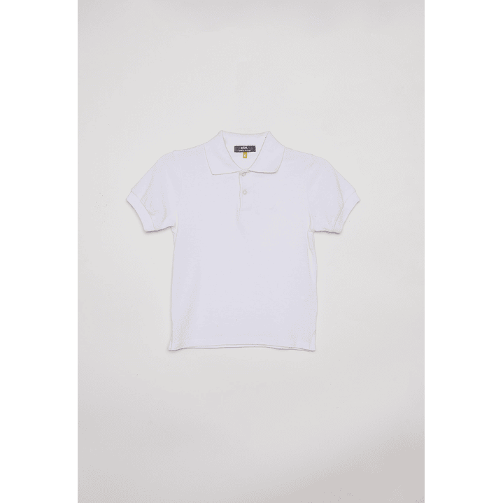 Polera Unisex Pique Escolar Blanco Familyshop 3
