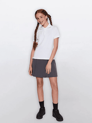 Polera Unisex Pique Escolar Blanco Familyshop