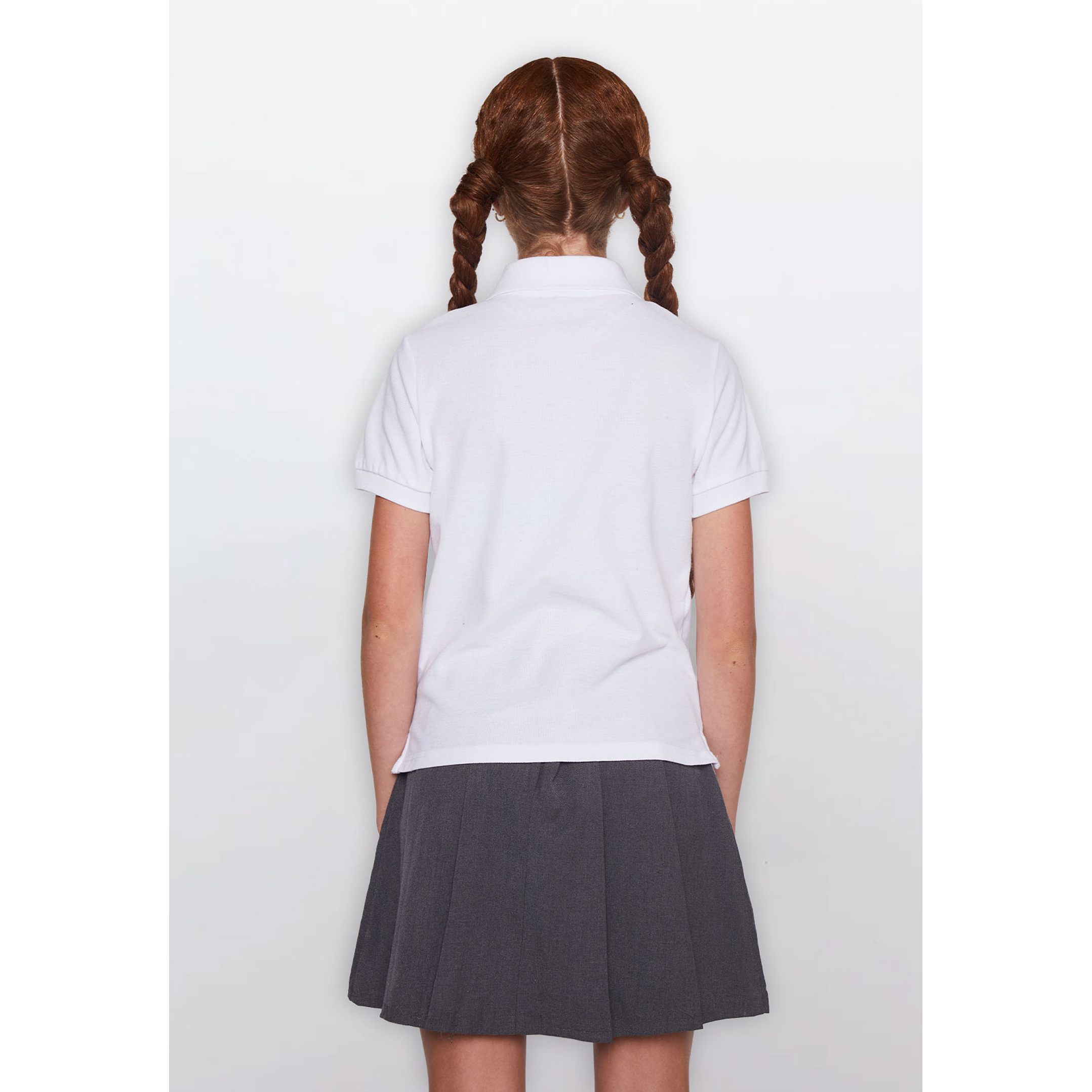 Polera Unisex Pique Escolar Blanco Familyshop 4