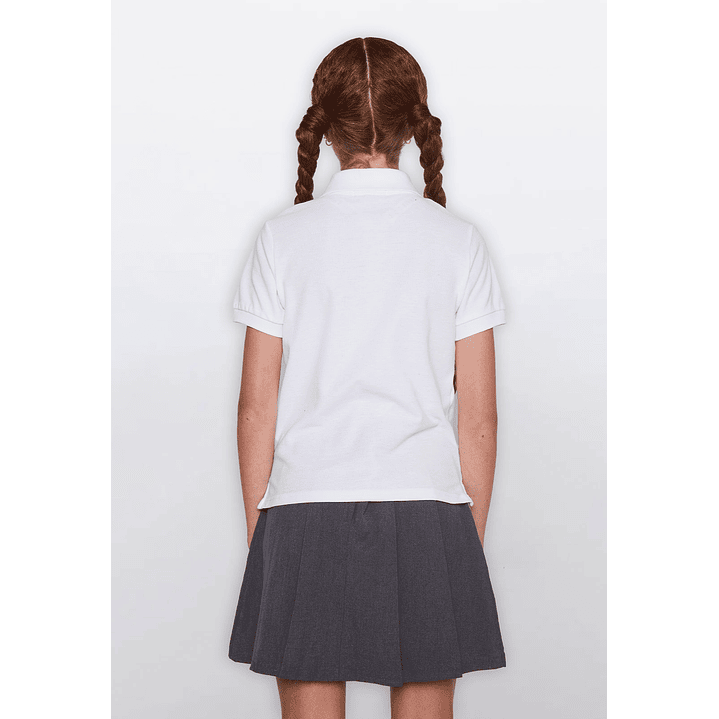 Polera Unisex Pique Escolar Blanco Familyshop 4