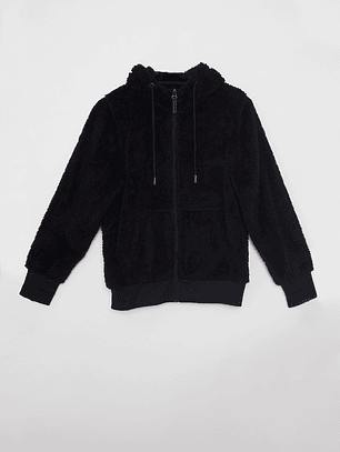 Polerón Niño Peludo Escolar Azul Familyshop