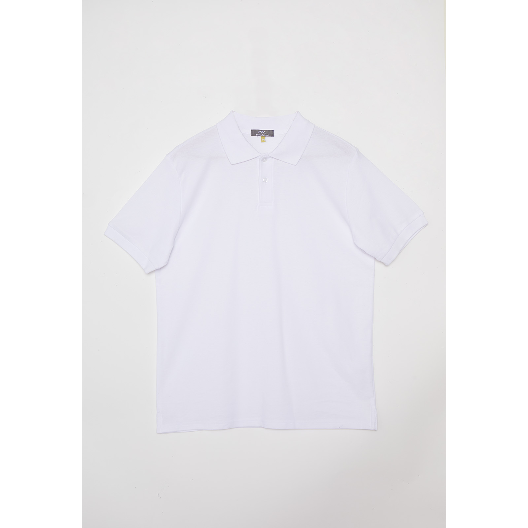 Polera Pique Unisex Escolar Blanco Familyshop 1