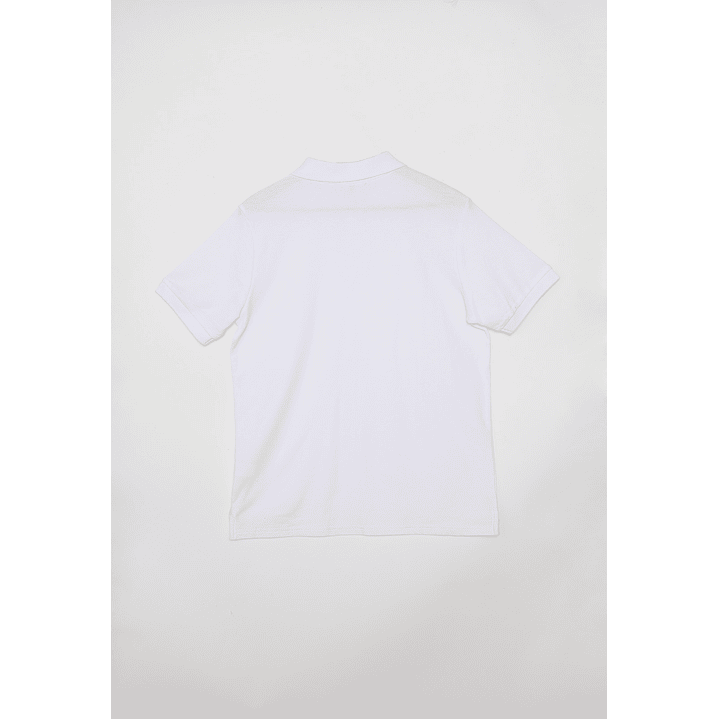 Polera Pique Unisex Escolar Blanco Familyshop 2