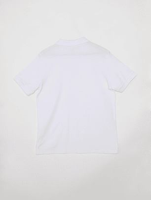 Polera Pique Unisex Escolar Blanco Familyshop