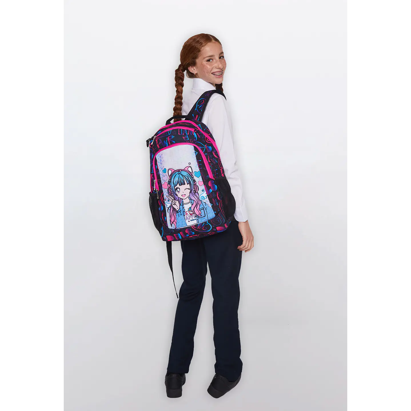 Mochila Kids Anime luces Familyshop 45x30x14 cm 2