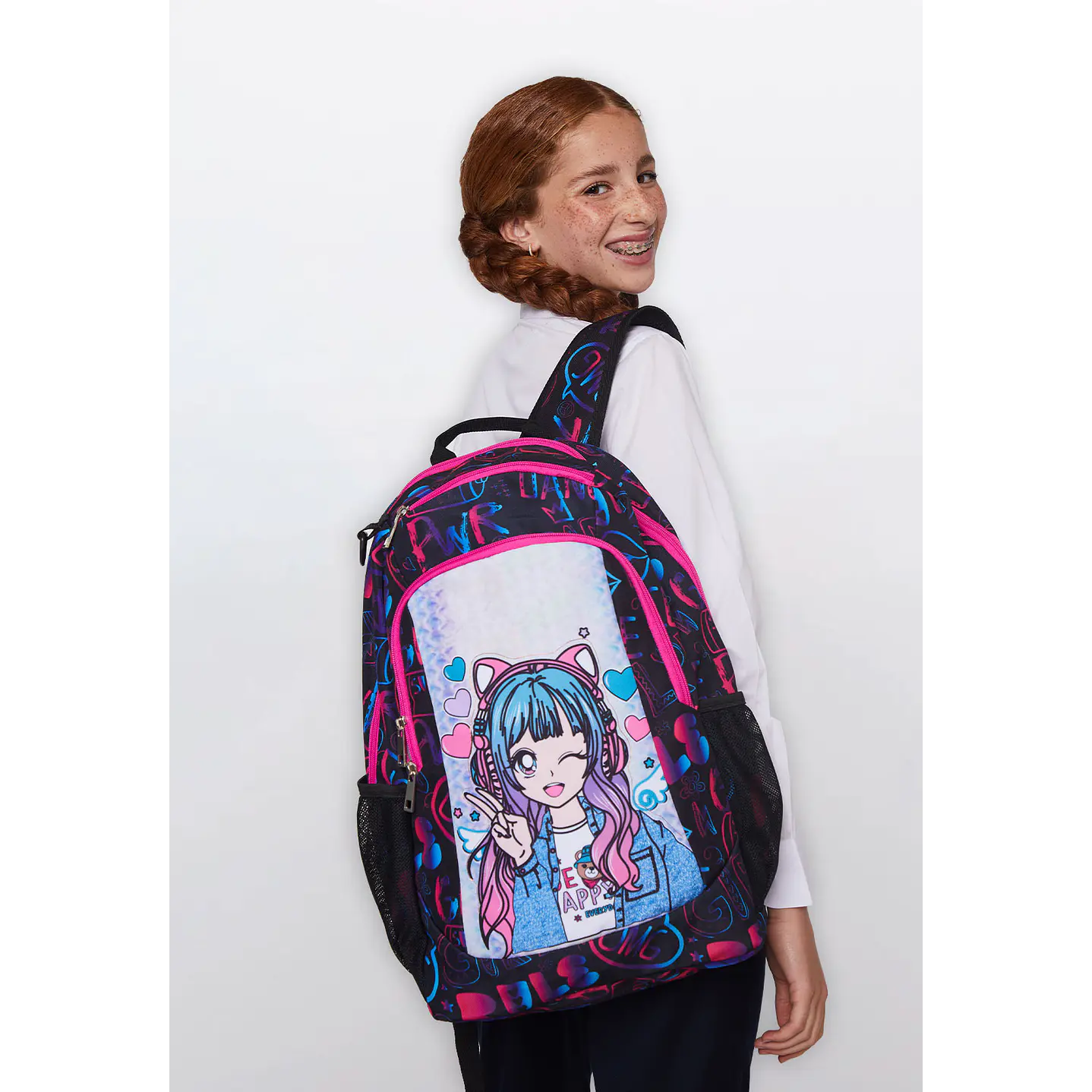 Mochila Kids Anime luces Familyshop 45x30x14 cm 7