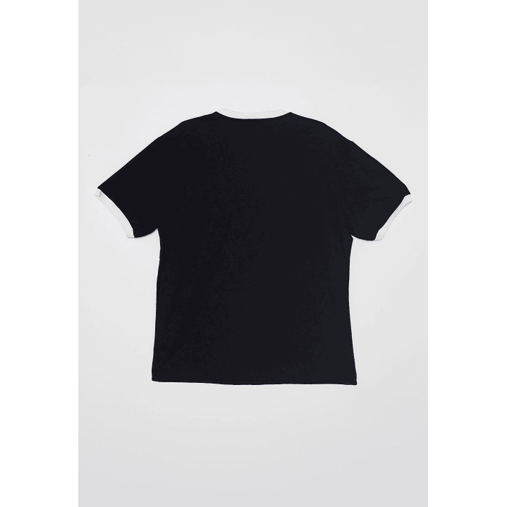 Polera College Contraste Hombre Negro Familyshop 2