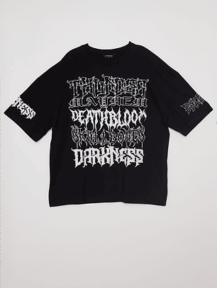 Polera Oversize Death Hombre Negro Familyshop