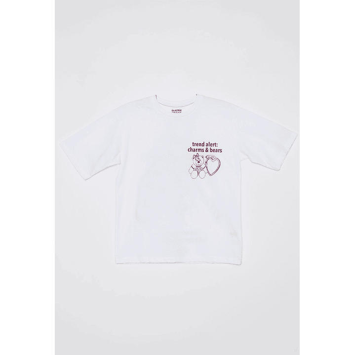 Polera Oversize LLavero  Lola Blanco Familyshop 2