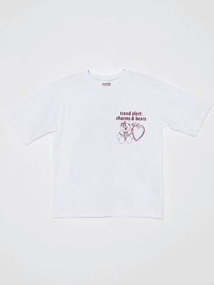 Polera Oversize LLavero  Lola Blanco Familyshop