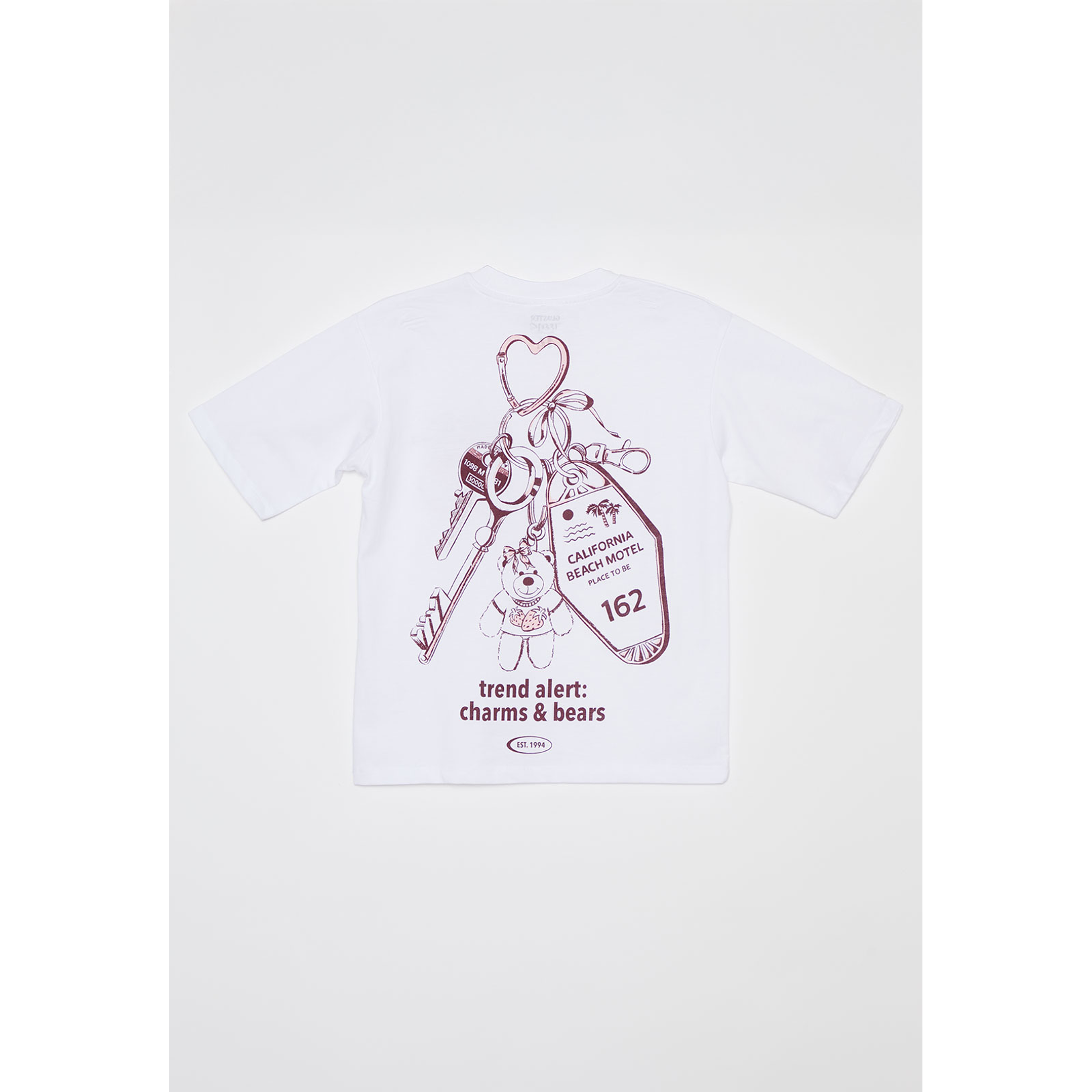 Polera Oversize LLavero  Lola Blanco Familyshop 1