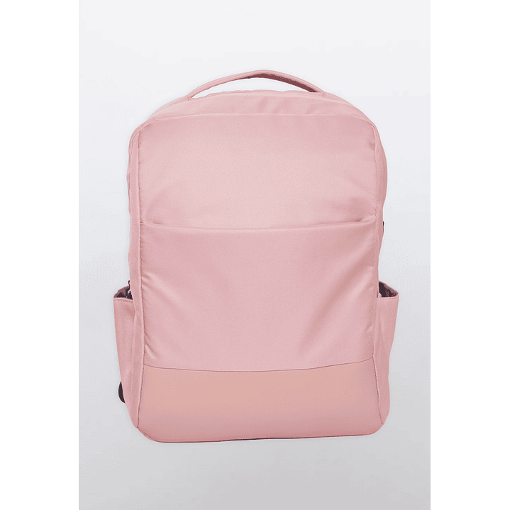 Mochila Lisa Rosada Usb 15 Litros 1