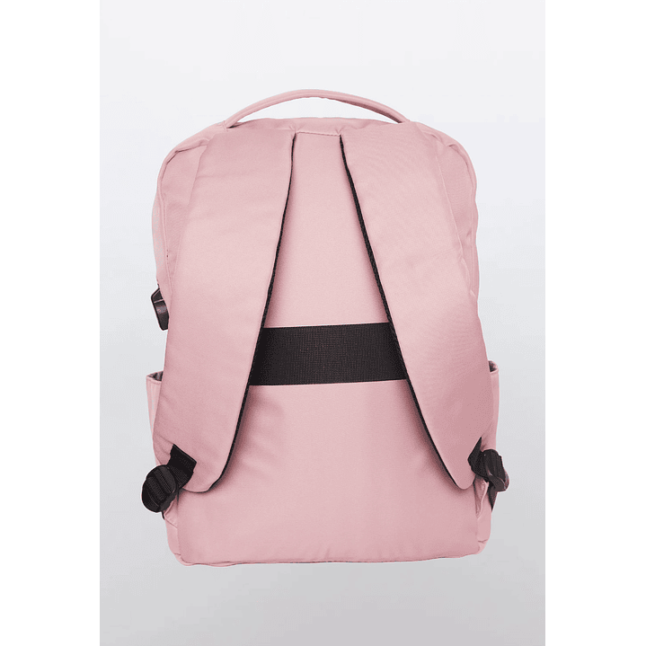 Mochila Lisa Rosada Usb 15 Litros 4