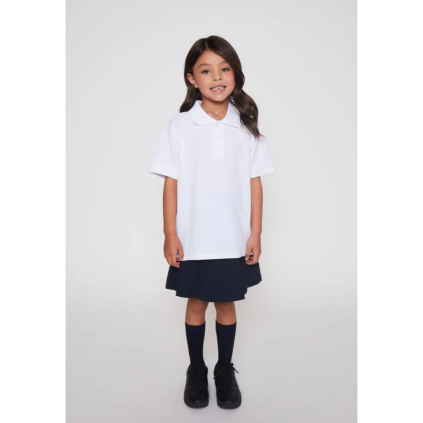 Polera Unisex Escolar Pique Blanca Tallas 6 a 16 Familyshop 6