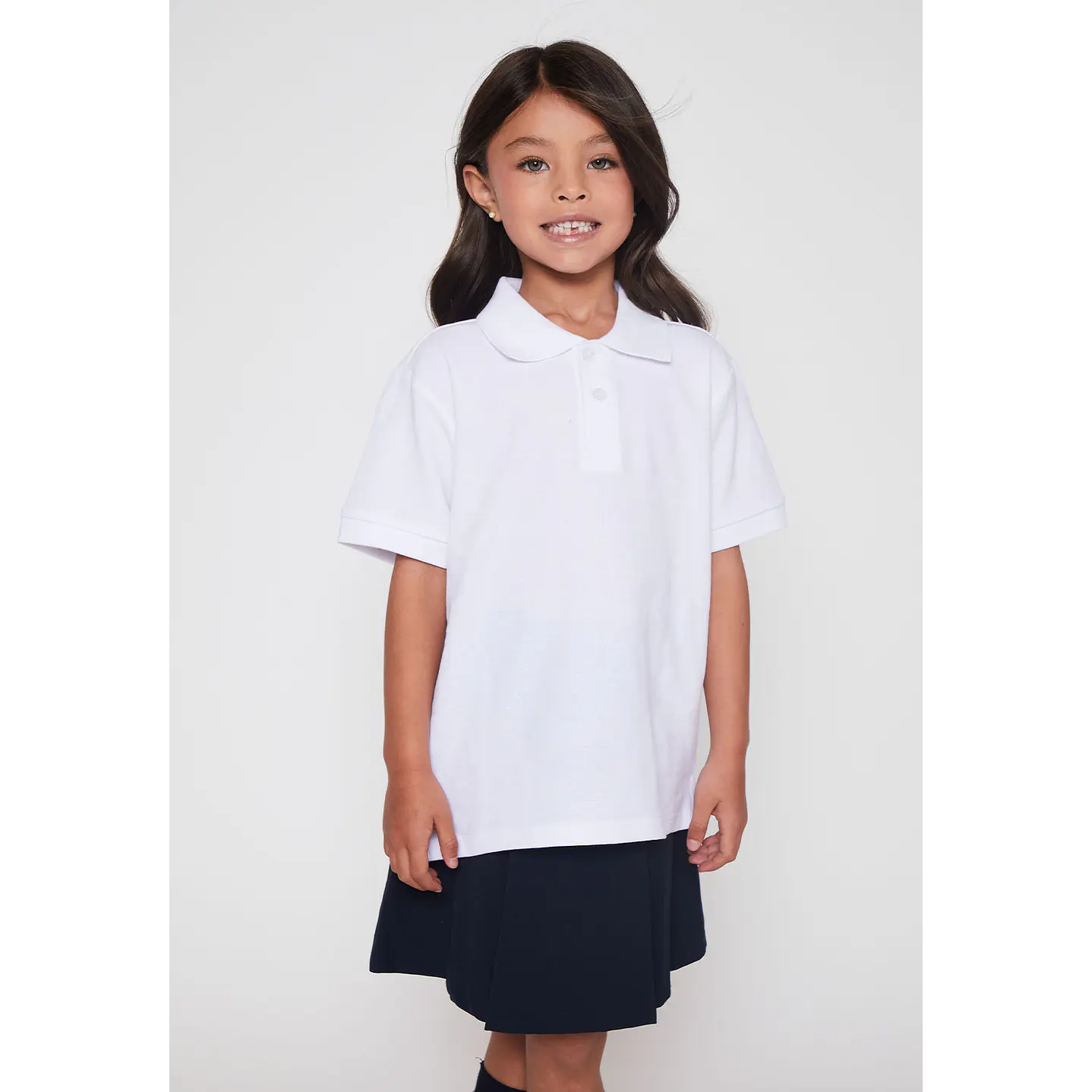 Polera Unisex Escolar Pique Blanca Tallas 6 a 16 Familyshop 3