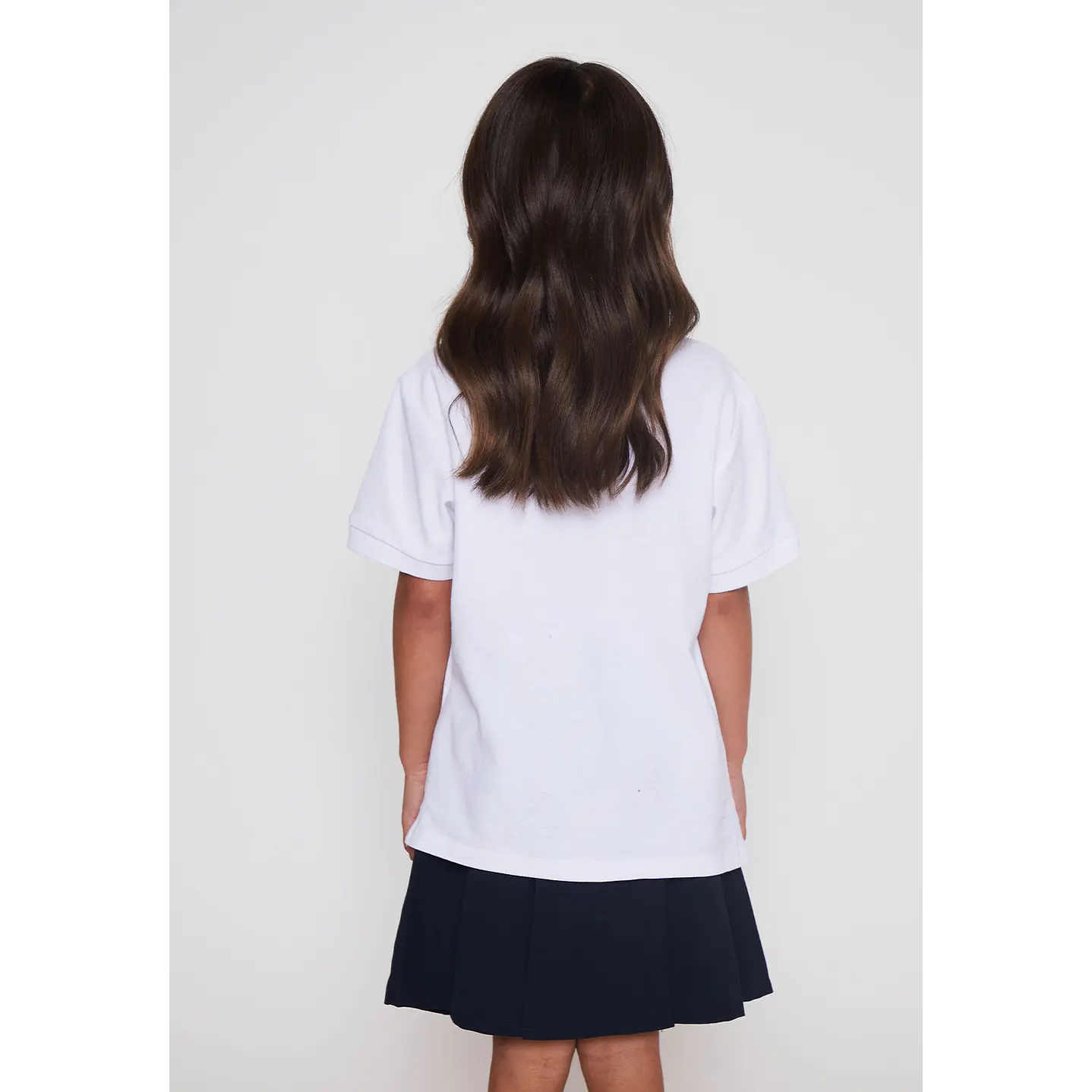 Polera Unisex Escolar Pique Blanca Tallas 6 a 16 Familyshop 2