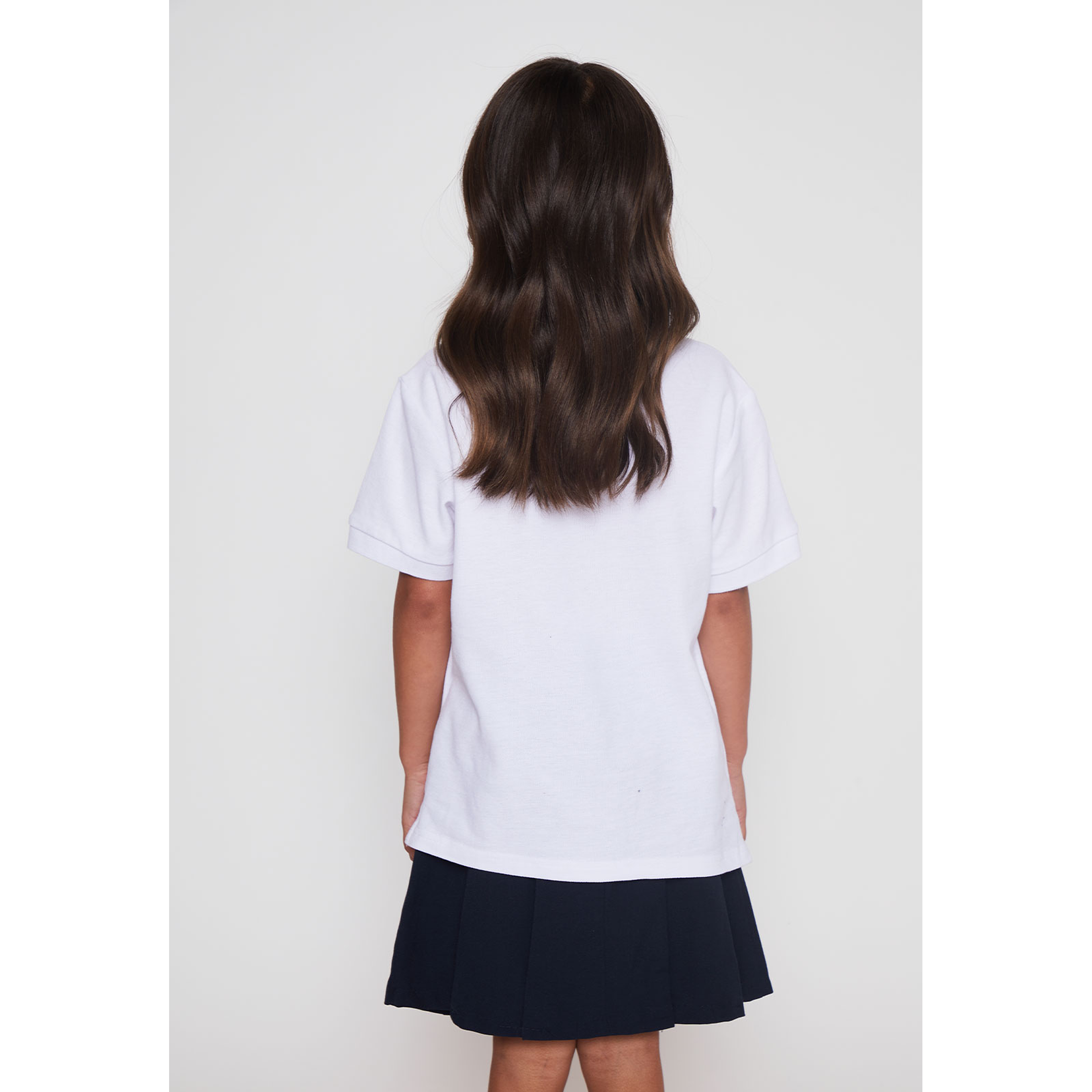 Polera Unisex Escolar Pique Blanca Tallas 6 a 16 Familyshop 6