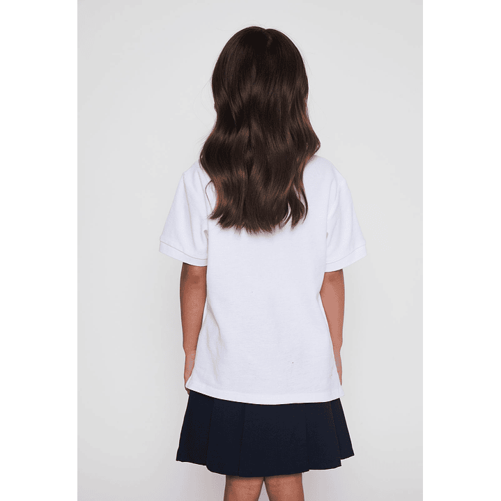 Polera Unisex Escolar Pique Blanca Tallas 6 a 16 Familyshop 6