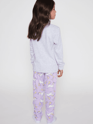 Pijama Jersey Niña Morado Familyshop