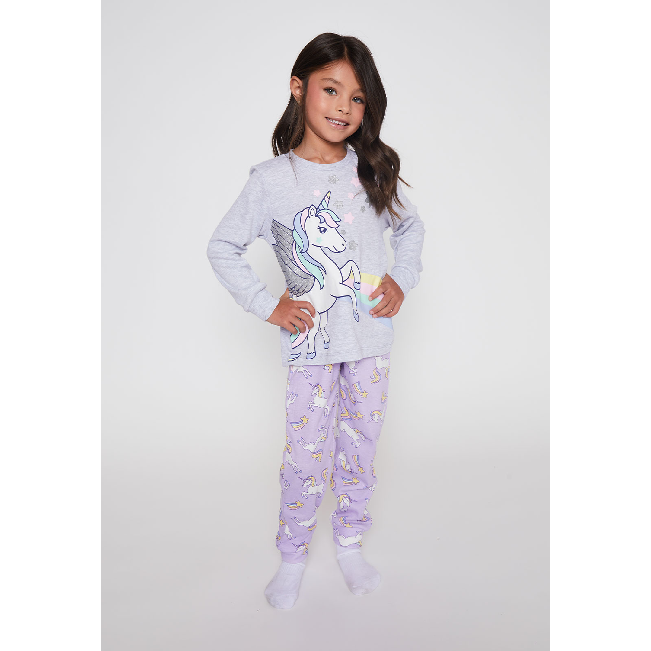Pijama Jersey Niña Morado Familyshop 1