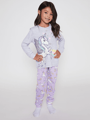 Pijama Jersey Niña Morado Familyshop