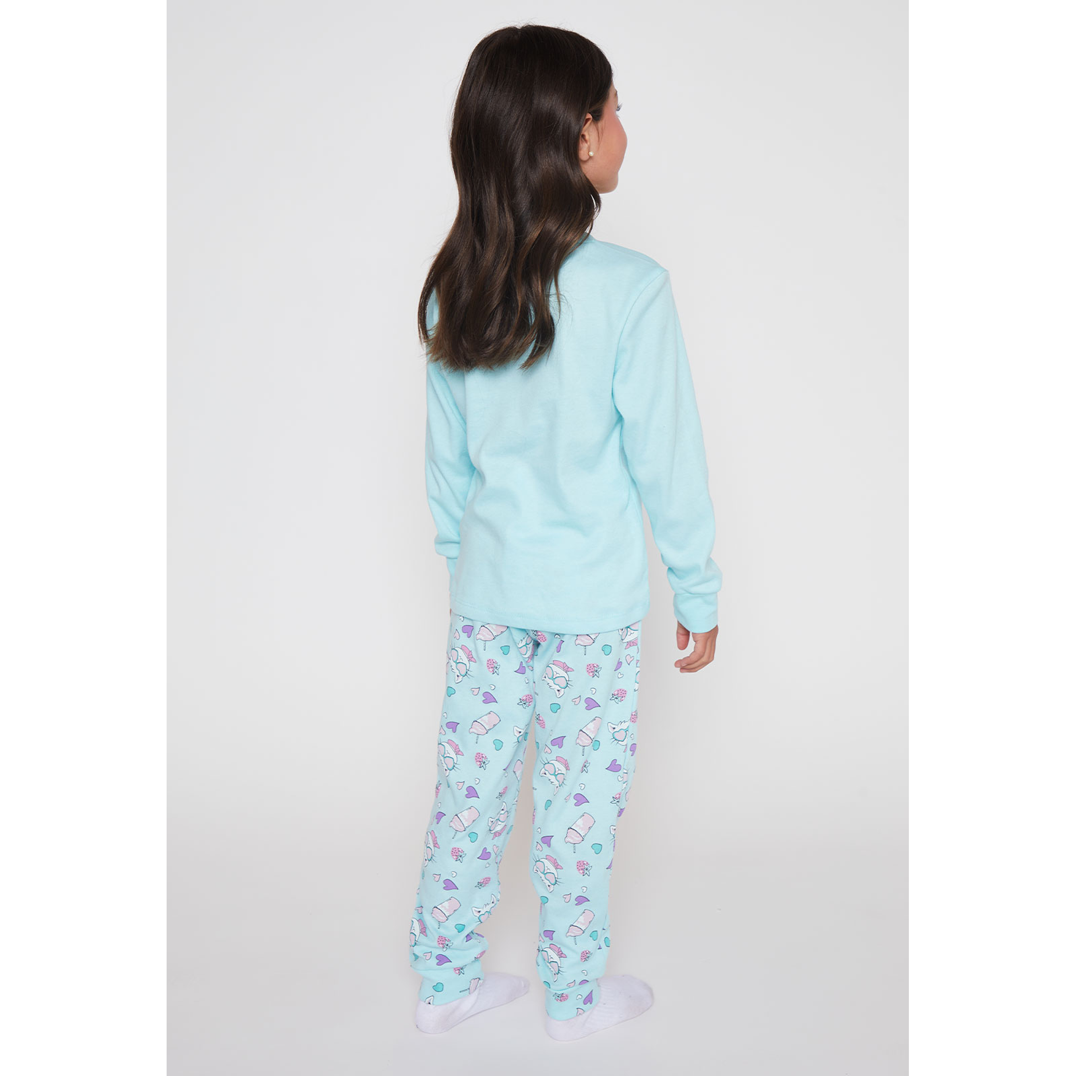 Pijama Jersey Niña Celeste Familyshop 2