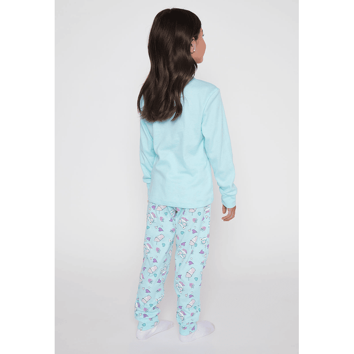 Pijama Jersey Niña Celeste Familyshop 2