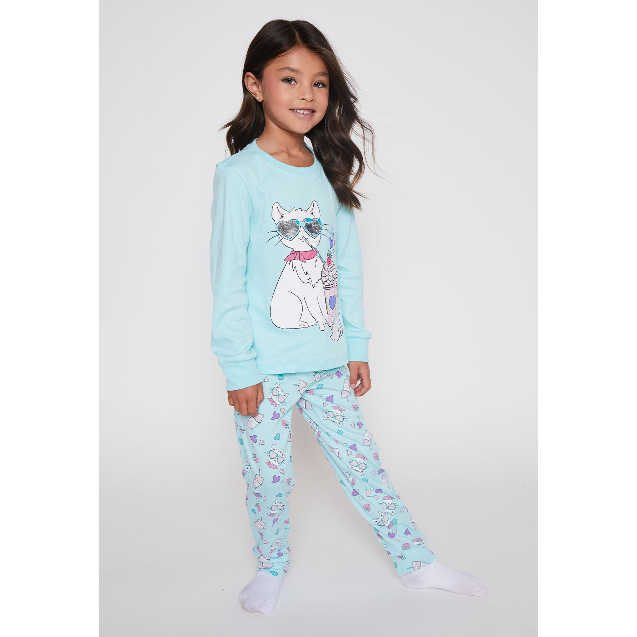 Pijama Jersey Niña Celeste Familyshop 1