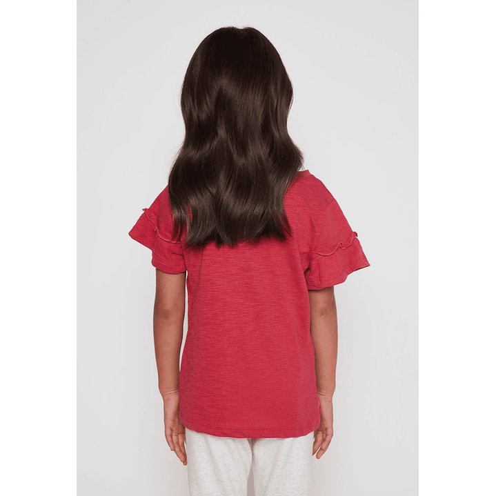 Polera Vuelos Niña Rojo Familyshop 2