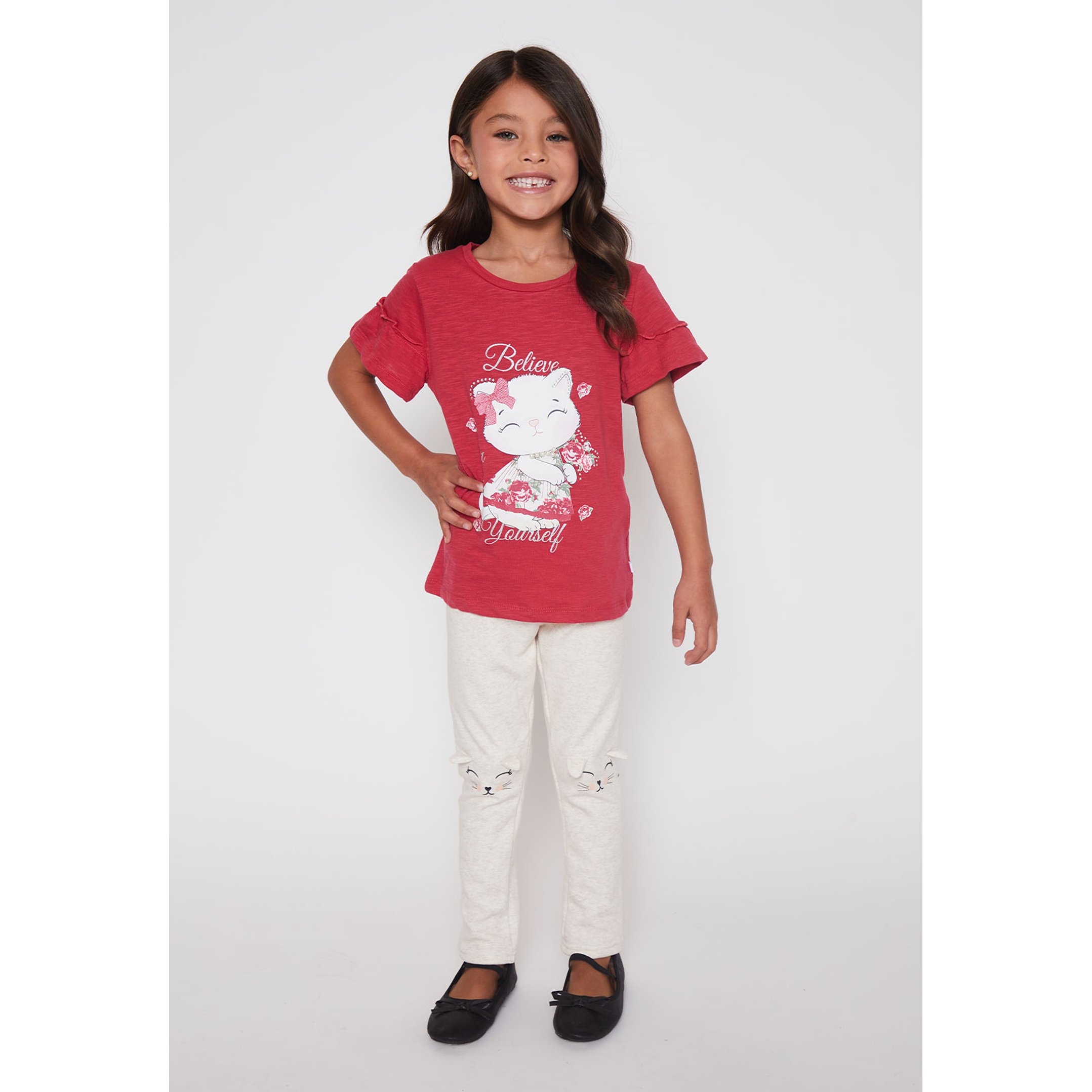 Polera Vuelos Niña Rojo Familyshop 3