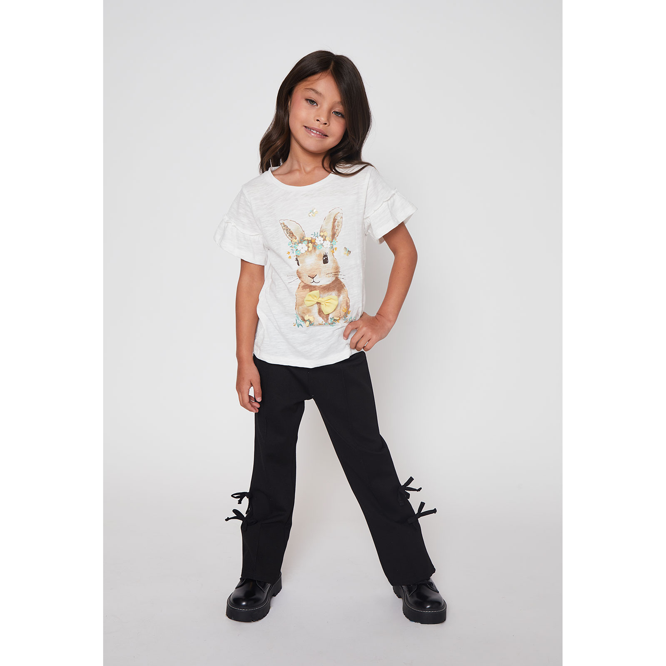 Calza Flare Niña Negro Familyshop 3