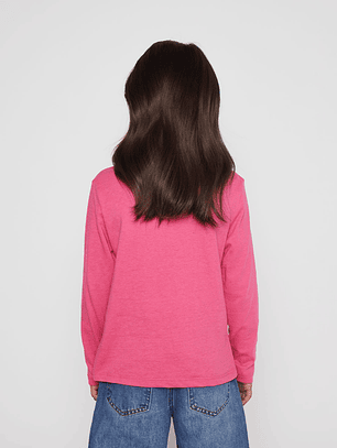 Polera Flecos Niña Fucsia Familyshop