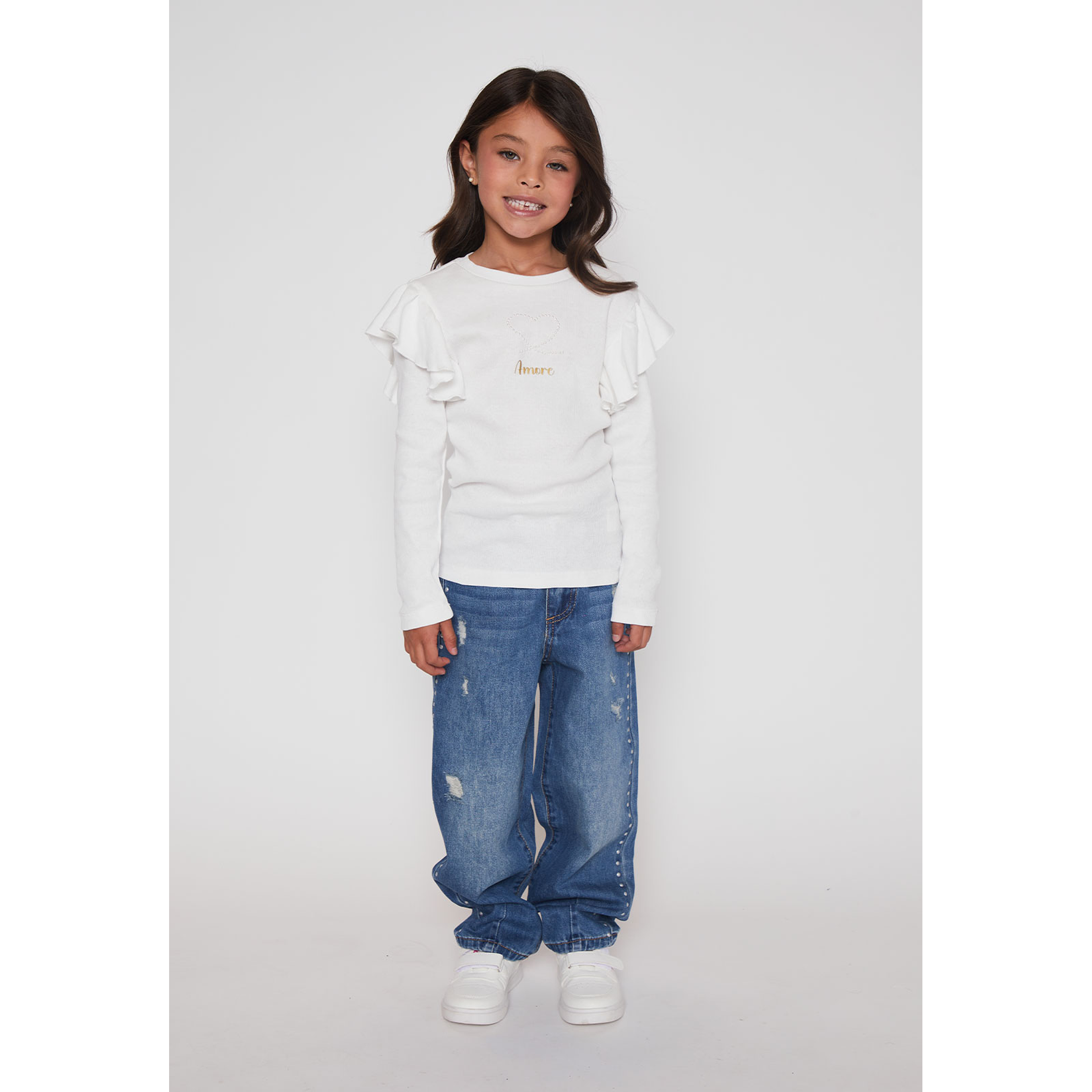 Polera Vuelos Niña Crudo Familyshop 3