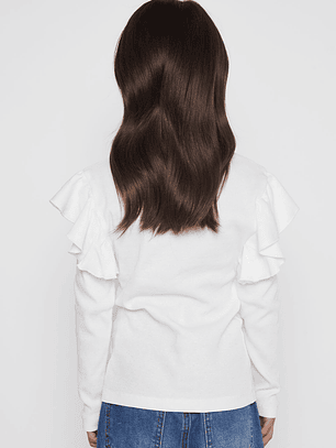 Polera Vuelos Niña Crudo Familyshop