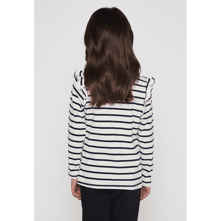 Polera Bordado Lazo Niña Crudo Familyshop 2