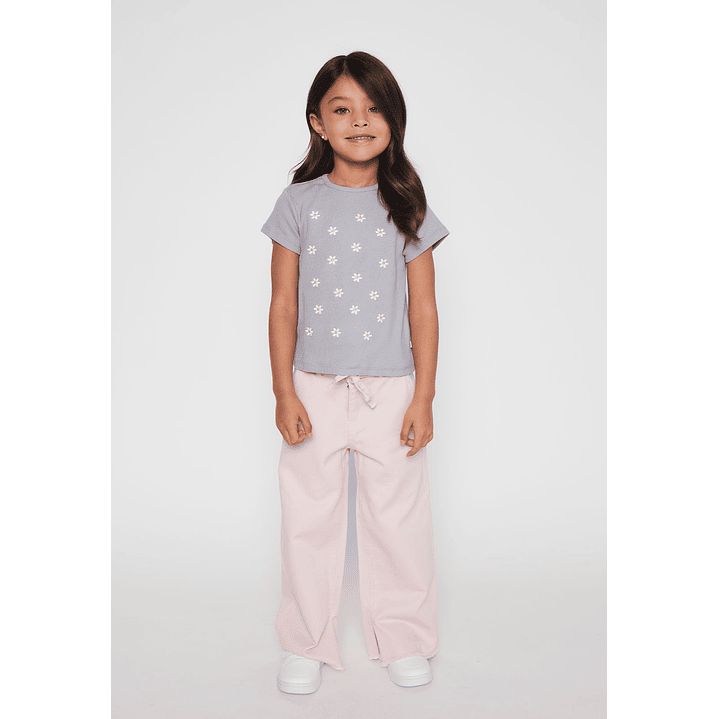Polera Bordado Niña Celeste Familyshop 3