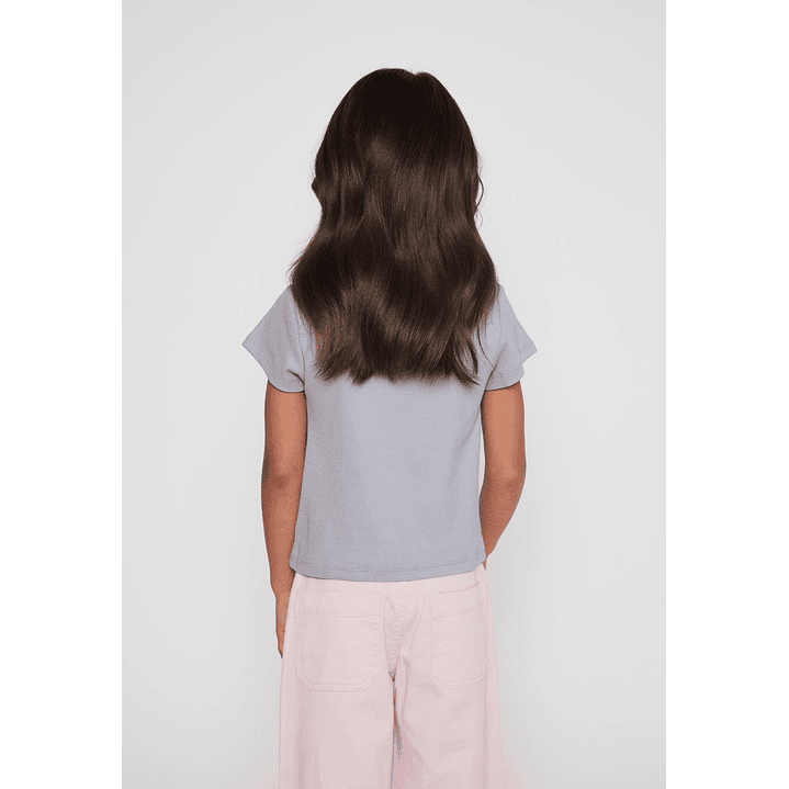 Polera Bordado Niña Celeste Familyshop 2