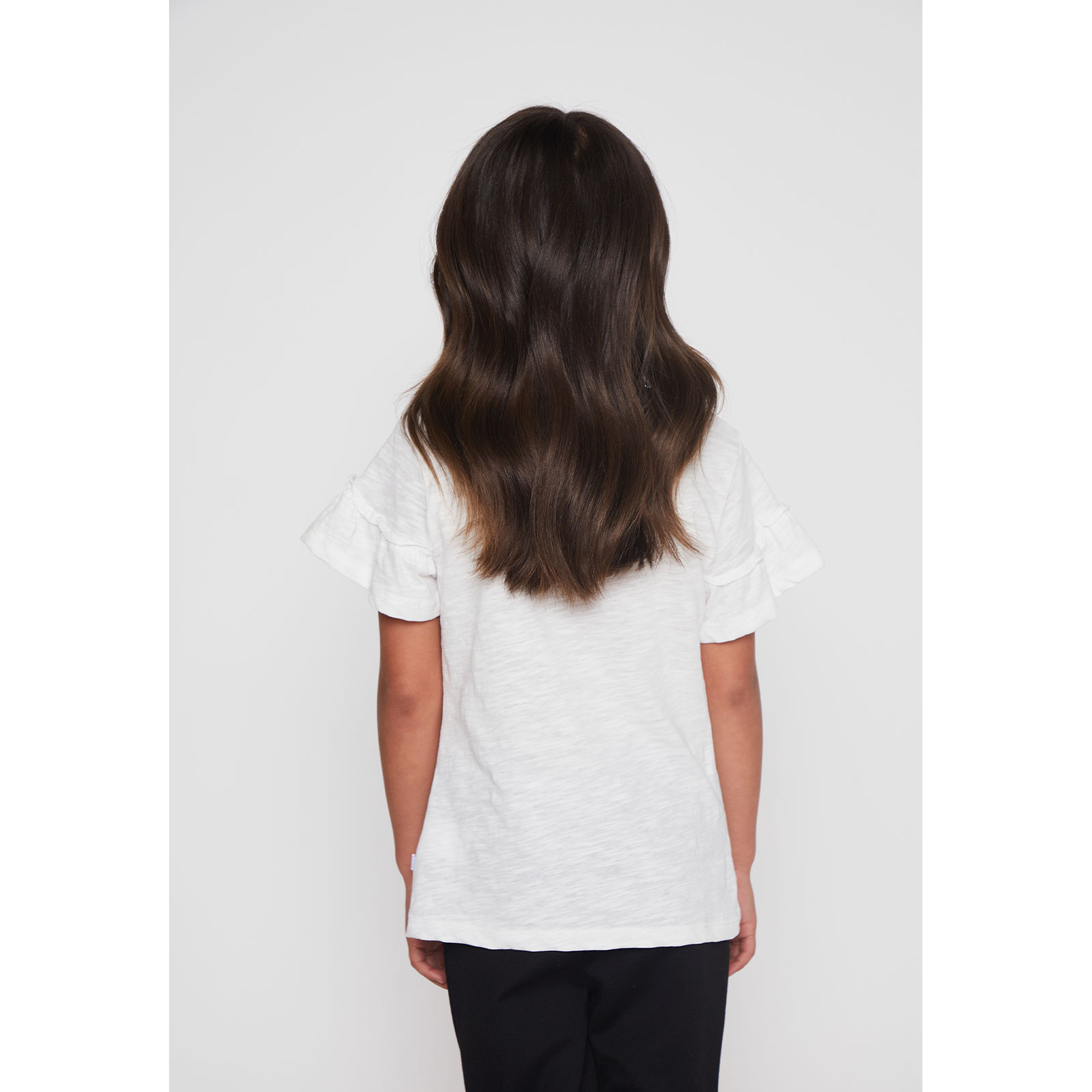 Polera Vuelos Niña Blanco Familyshop 2