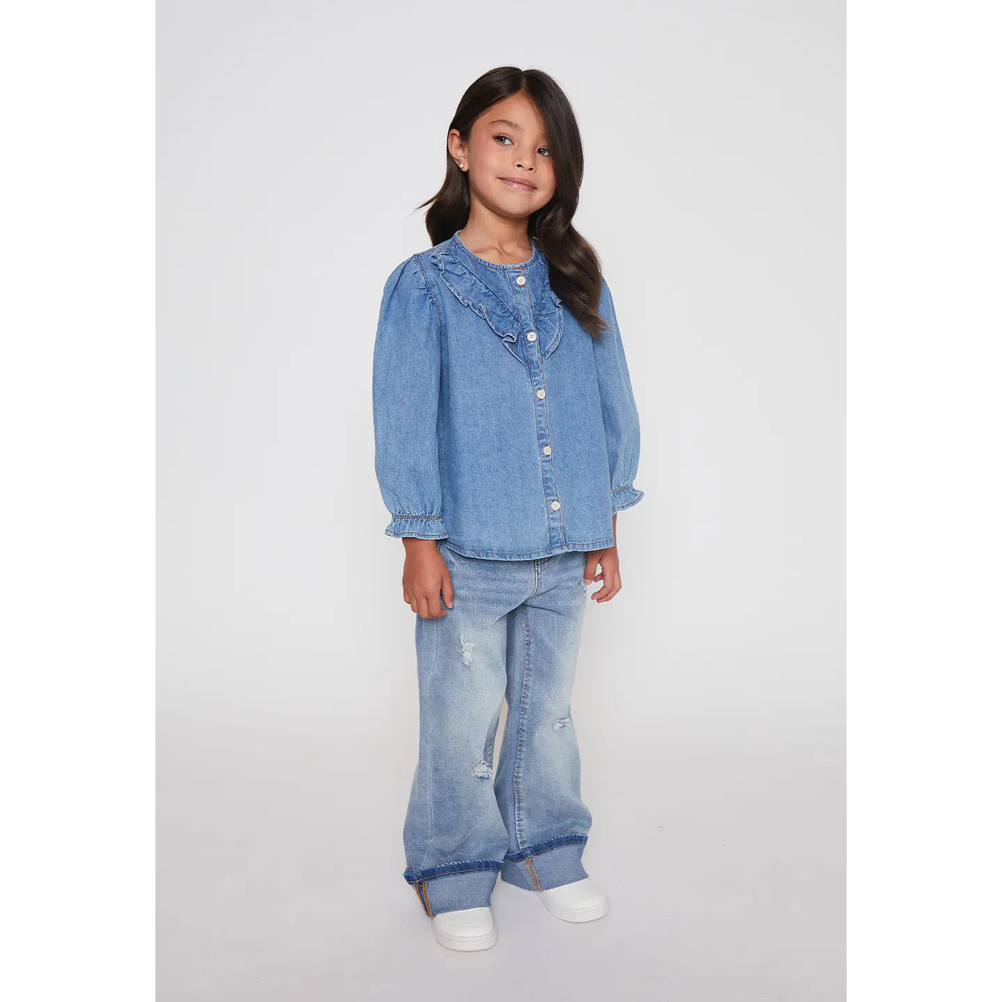 Blusa Vuelos Niña Azul Familyshop 3