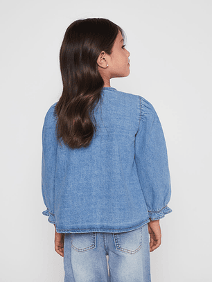 Blusa Vuelos Niña Azul Familyshop