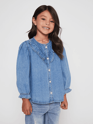 Blusa Vuelos Niña Azul Familyshop