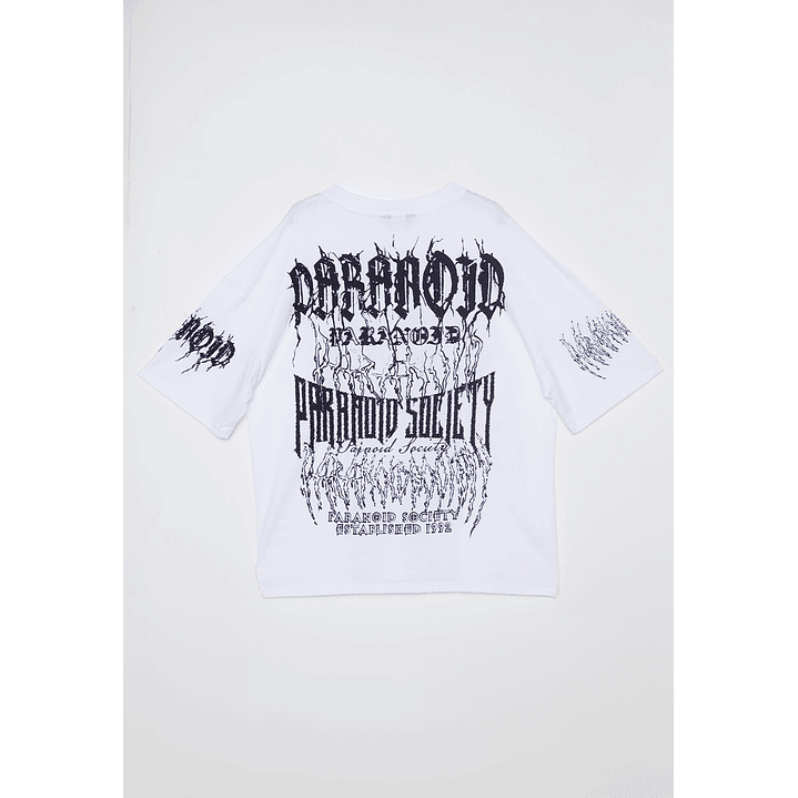 Polera Oversize Hombre Blanco Familyshop 2