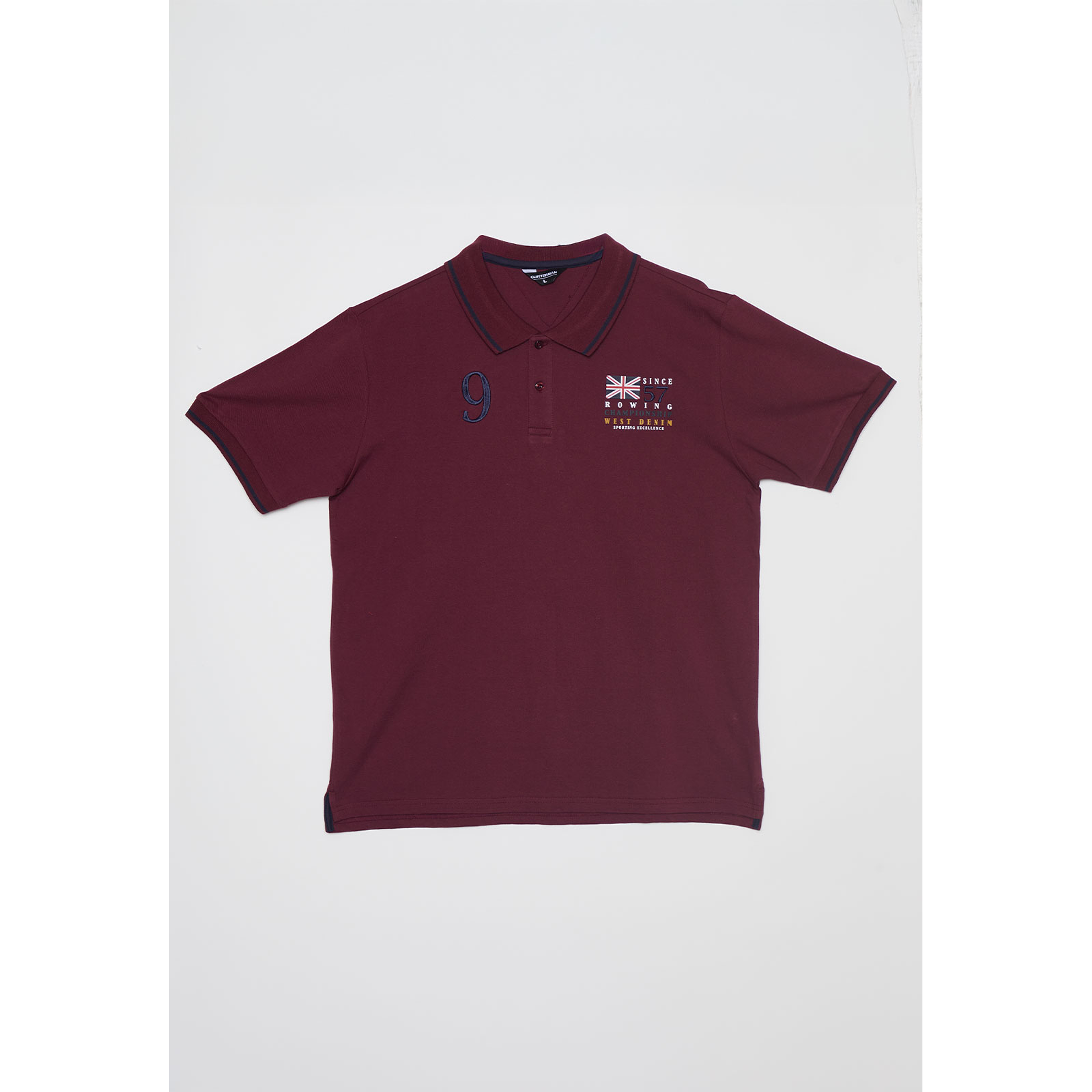 Polera Bordado Hombre Burdeo Familyshop 1