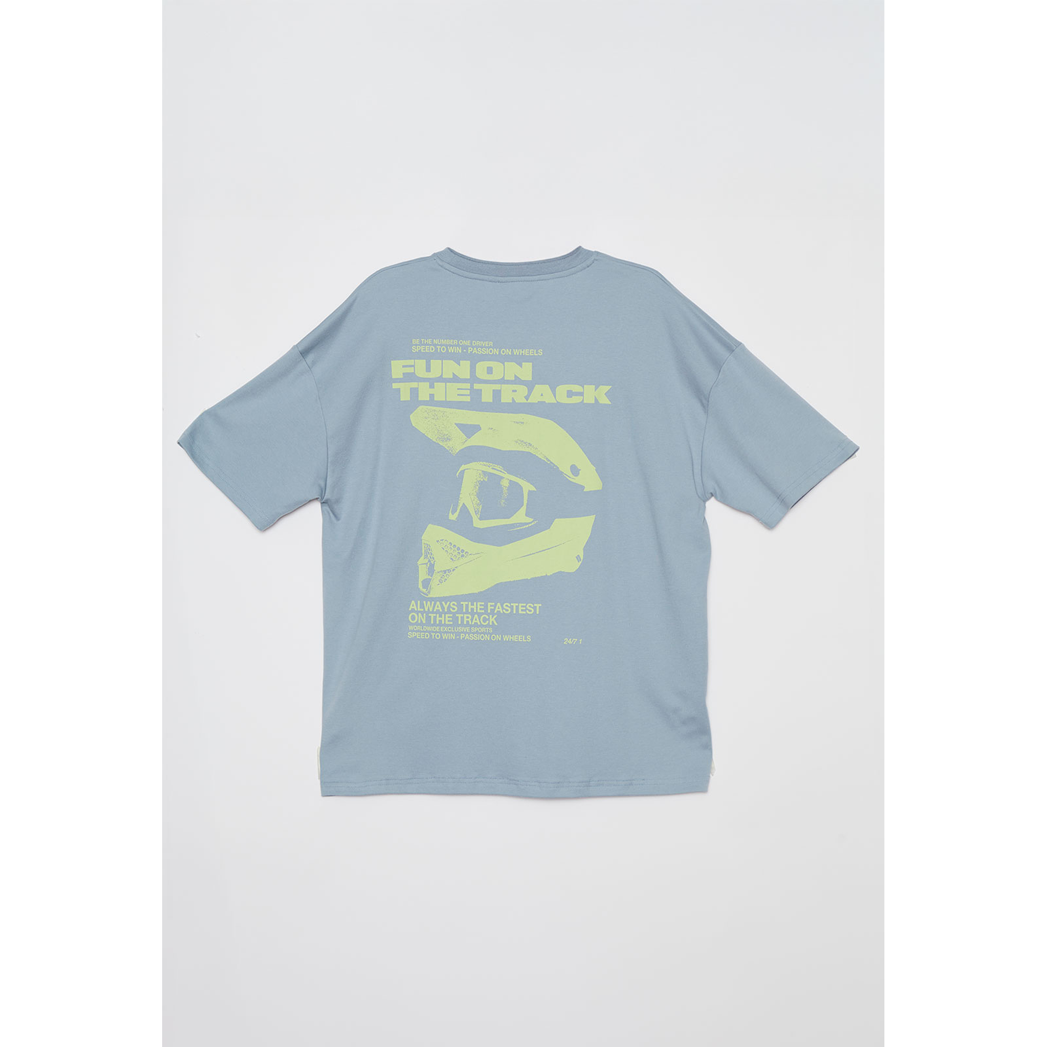 Polera Track Hombre Celeste Familyshop 2