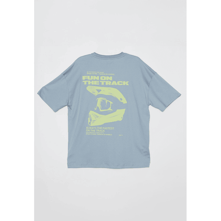 Polera Track Hombre Celeste Familyshop 2