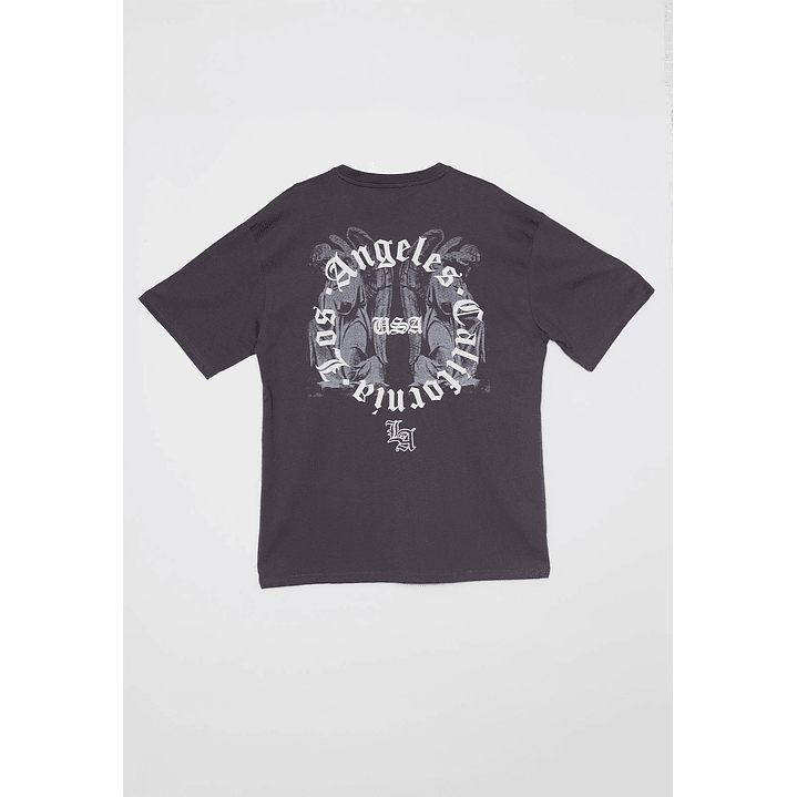 Polera Los Ángeles  Relax Hombre Gris Familyshop 2